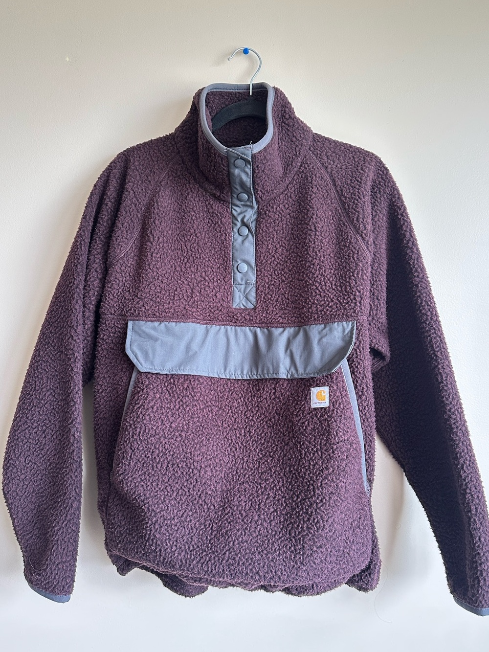 Carhartt Women's Relaxed Fit Fleece Pullover Purple XL